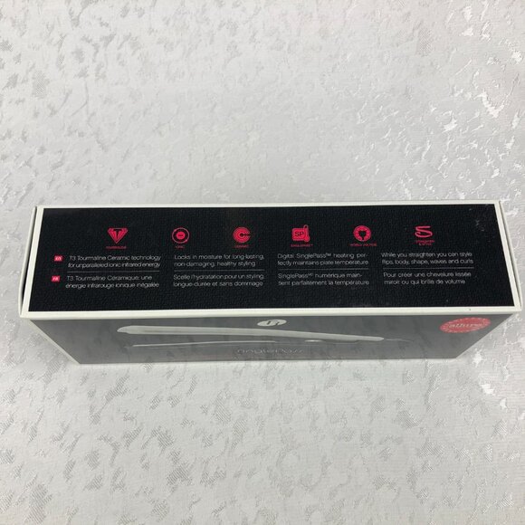 T3 SinglePass White & Black Flat Iron for World-Class Hair New in Box Never Used - Picture 9 of 12